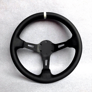 <span class=keywords><strong>Volant</strong></span> de course à 3 rayons en <span class=keywords><strong>cuir</strong></span> véritable de 13 pouces à dégagement rapide concave profond 320mm Distance universelle des trous 70mm - Product Image 6