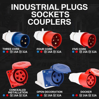 Prise industrielle britannique IP44 IP67 3P+N+E 220 240V 380V 415V 16A 32A 63A 125A Prise industrielle ABS