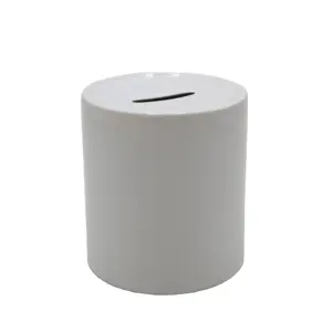 高品质个性化升华空白储蓄罐陶瓷存钱罐空白钱箱