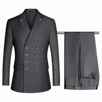 Costume d'affaires classique pour homme de haute qualité, fabriqué en Chine, costume pour homme à double boutonnage, costume professionnel décontracté pour homme