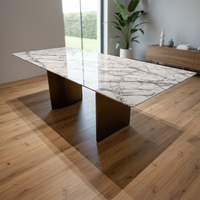 Nouvelles pieds de table de luxe en acier inoxydable poli sur mesure pour comptoirs en granit et marbre