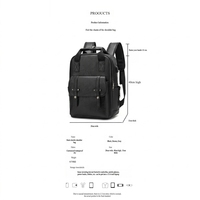 Sac à dos pour ordinateur portable en PU grande capacité personnalisé, antivol, fermeture éclair, design durable, étudiants, professionnels, étanche, voyage, sport