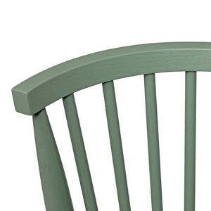 Tabourets de bar de style vintage, chaises de salle à manger en bois massif vert, ensemble - Product Image 5