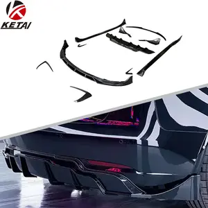 FAST Style Carbon Look Front Lip Rear Diffuser Side Skirt Vents Spoiler Aero Kit Body Kit For Tesla Model 3 2018+