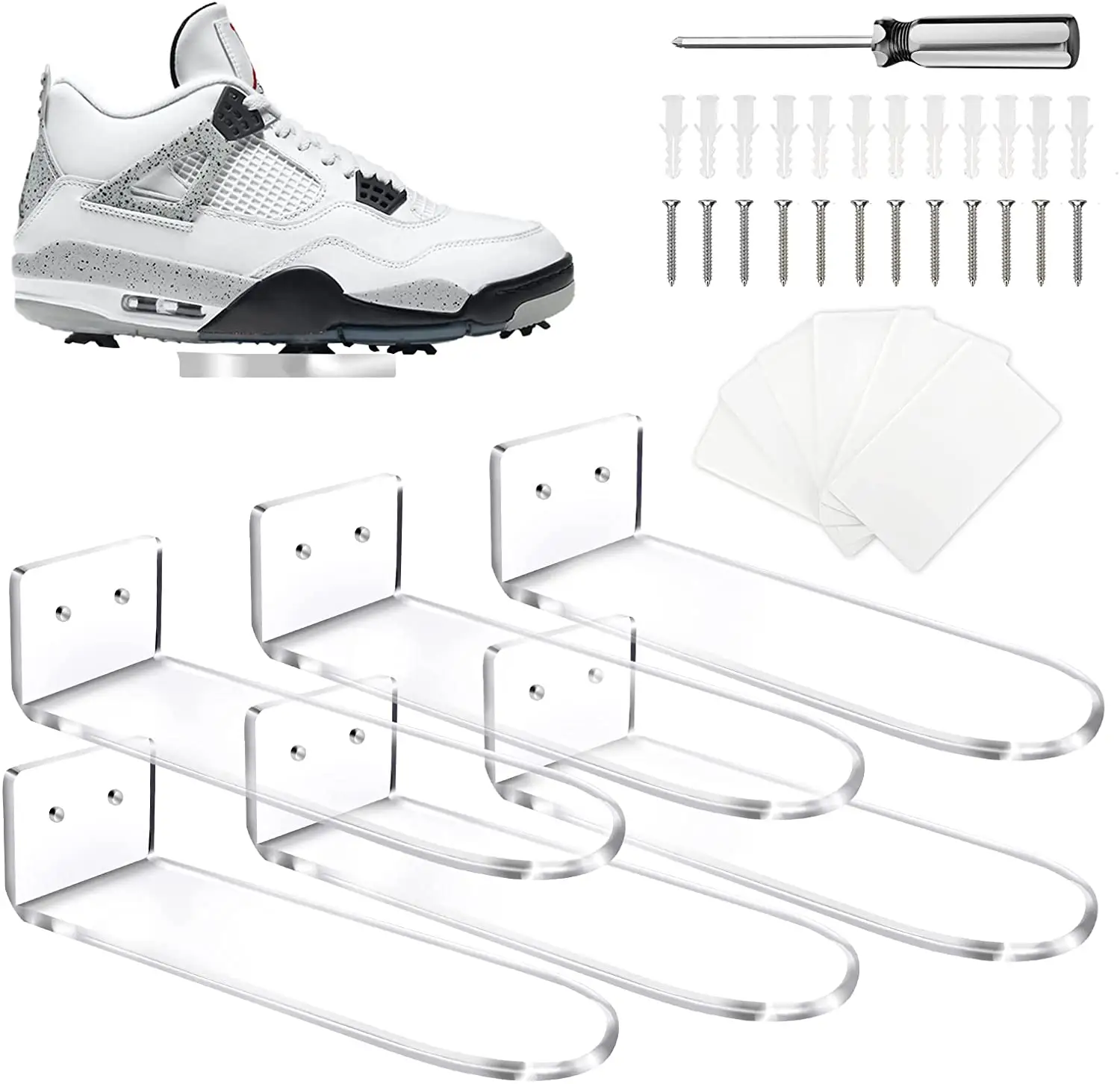 Drijvende Sneaker Displays Planken Voor Wall Mount Clear Acryl Drijvende Planken Voor Showcase Sneaker Collection