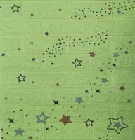Papier peint auto-adhésif XPE 3d en mousse étoile, papier peint pelable et adhésif/revêtement mural pour la décoration de la maison 3d