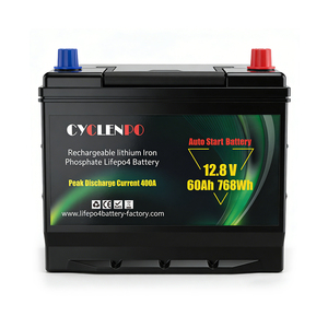 <span class=keywords><strong>แบตเตอรี่</strong></span>สตาร์ท<span class=keywords><strong>รถ</strong></span>ยนต์ Cyclenpo รุ่นใหม่ 12V 60Ah 18650 แบบชาร์จได้ Lifepo4 ได้รับการรับรองมาตรฐาน CE กระแสไฟสูงสุด 1200A น้ำหนัก 8.5 กก. รับประกัน 2 ปี คุณภาพสูง - Product Image 2