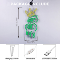 Personalizado USB Dimmable Dollar Money Sign Neon Sign Dollar Neon Sign para decoración de pared