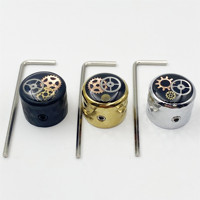 Guitar Parts Factory Original Gear Type Rhombus Aluminium Alloy Potentiometer Knob Electric Guitar Bass Volume Control Knob