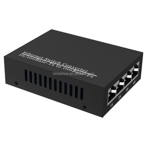 Convertidor de Medios Ópticos de Fibra de Alto Rendimiento 10/100Mbps, Monomodo, Puerto Único SC 4RJ45, 25KM FTTH - Product Image 6