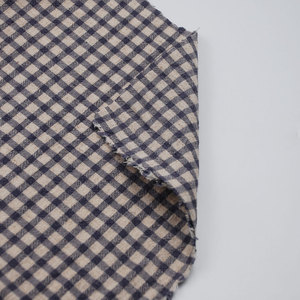 Classico piccolo controllo cotone lino plaid tessuto lavato <span class=keywords><strong>sabbia</strong></span> per abiti camicie pantaloni - Product Image 6