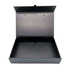 कस्टम केवल लोकप्रिय ब्लैक बॉक्स Foldable कपड़े बॉक्स संभाल पैकेजिंग कागज बॉक्स के साथ कस्टम फोम डालने - Product Image 4