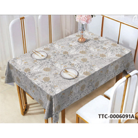 Nappe de table en PVC de style européen, petite, à motifs floraux, imperméable, résistante à l'huile, facile à nettoyer, pour la cuisine, la décoration de la maison