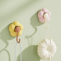 Nouvelle fleur ventouse crochet vide fort sans trace tenture murale poinçonnage gratuit crochet collant amovible réutilisable porte crochets d'aspiration