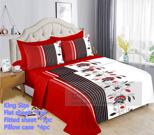 Bán Buôn trong kho Vua kích thước 6 cái/bộ cho bộ đồ giường sang trọng được trang bị tấm & gối Bộ Mỹ <span class=keywords><strong>Canada</strong></span> tấm ga trải giường thiết lập bán buôn - Product Image 2