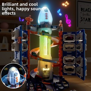 Jouets éducatifs pour enfants Rocket Parking Lot, unisexe, 40 pièces, en plastique, avec ascenseur électrique <span class=keywords><strong>Sonic</strong></span> et toboggan, cadeau d'anniversaire - Product Image 2