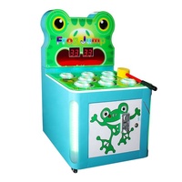 Machine de jeu d'arcade à pièces pour enfants, avec marteau à frapper, grenouille qui saute, jeu de loterie et de tickets de récompense