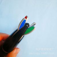 Stylo à bille en plastique en forme de fusée, multicolore, 4 recharges, avec logo personnalisé, écriture lisse pour le bureau et l'école