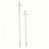 Piquets de sol en fer renforcés en forme de croix, épaissis, argentés, 20-40 cm, pour tente, auvent, plage, accessoires d'ancrage coupe-vent