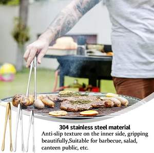 Tragbare 201 Edelstahl BBQ Grill zange Koreanische Grill zange 11 Zoll 9,4 Zoll Brat schaufel Home Outdoor Metall - Product Image 5