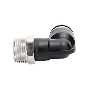 Conector de Manguera Neumática HOFUJNG, Conector de Esquina de Plástico Tipo L, Conector Neumático de Codo Macho de Metal - Product Image 4