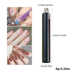 Stylo à points pour nail art, manche acrylique, stylo à bille pour points, outil de dessin pour fleurs et pétales, pinceau à points pour manucure en salon - Product Image 3