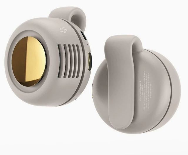 Mini USB Portable Fan Whirlwind Leafless Clip-On Fan Outdoor Waist Carrying Air Cooler Low Noise Hanging Neck Fan for Traveling