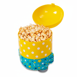 OEM Customizable 32oz/64oz/85oz/130oz 3D Figural Cartoon Soft Popcorn Bucket Reusable Plastic Dowella Promotional Tableware