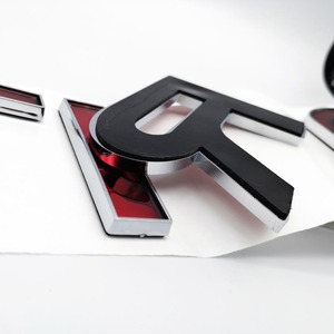 Logo <span class=keywords><strong>de</strong></span> <span class=keywords><strong>voiture</strong></span> personnalisé 3d en plastique, autocollant chromé, résistant, abs, étanche, pour étiquette du client, 1 pièce - Product Image 6