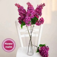 Real Touch Kunstmatige Lila Bloem Zachte Rubberen Kunstlila Steel voor Huis Bruiloft Vaas Decoratie
