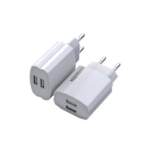 KINGLEEN E06 Wholesales Eu 미국 5v 2.1a 더블 USB 빠른 충전 어댑터 벽 충전기 Usb 충전기 안드로이드 전화