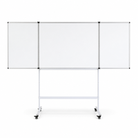 Tableau blanc pliable double face à 4 roulettes magnétiques, à deux ailes, pour usage scolaire, bureau et domicile - Vente en gros ODM/OEM