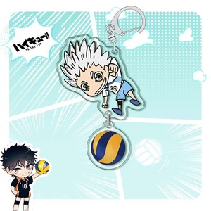 Portachiavi in acrilico con personaggi di <span class=keywords><strong>Haikyuu</strong></span>!! e ciondoli a tema pallavolo per collezionisti e decorazione borse - Product Image 4