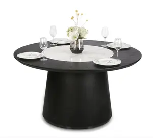 Japanse stijl eetkamer sets moderne ronde houten ronde eettafel set