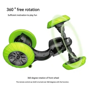 2.4G sans fil R/C voitures roulantes étirer et tirer en arrière télécommande Transformation <span class=keywords><strong>jouet</strong></span> pour garçons RC Tumbling Stunt Car - Product Image 5