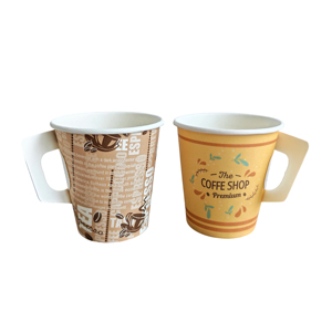 Vaso de Papel para Alimentos, Vaso de Papel para Café, Pappbecher para Bebidas Calientes, Vaso de Papel Kraft de 6oz con Asa - Product Image 3
