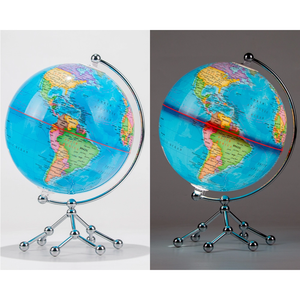 Globo Terrestre Didattico Yulin 20CM con Schema Colori Classico Blu Chiaro Trasparente per l'Educazione - Product Image 5
