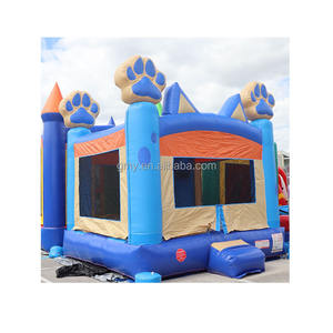 Gorila inflable comercial de Casa de rebote de patas de perro cachorro azul para niños al aire libre interior con soplador de aire - Product Image 2