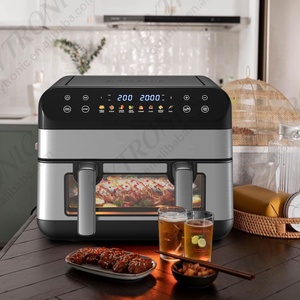 Freidora de Aire de Doble Cesta, Electrodoméstico de Cocina de Acero Inoxidable, Máquina de Cocina Inteligente para el Hogar, Apta para Lavavajillas - Product Image 3