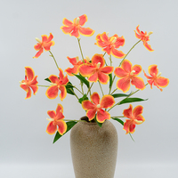 Fleurs artificielles en soie, imprimées en 3D, lys à tige unique, décorations de mariage de haute qualité, branche de fleur artificielle