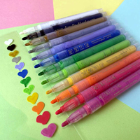 Ensemble de stylos marqueurs de peinture acrylique 12 couleurs Pastel avec pointe moyenne pour tasse en verre Halloween peinture de citrouille imperméable Non toxique