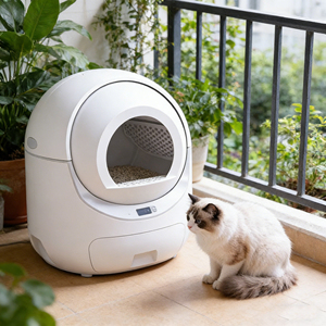 Caja de arena para gatos de fábrica, cerrada, de gran capacidad, con control de olores, fácil de limpiar, segura y duradera. - Product Image 1