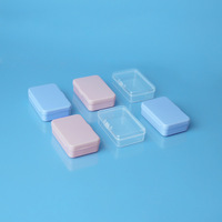 Boîte portable rectangulaire rose en plastique PP de 7,5 cm pour le rangement de cosmétiques, pièces de quincaillerie, pierres précieuses, montres, boucles d'oreilles, ongles à presser et cartes