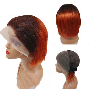 Perruque courte bob 13*4 en <span class=keywords><strong>cheveux</strong></span> humains 100% naturels, style brésilien et vietnamien, avec volume naturel, en stock, vente en gros - Product Image 2