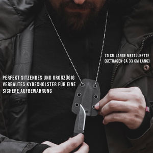 Funda Protectora de Kydex con Logotipo Personalizado PN-6025, Cuchillo de 5 Pulgadas con Agarre Superior, Cuchillo de Cuello de <span class=keywords><strong>Asalto</strong></span> Stealth con Forma de Tanto para Caza, Supervivencia y Campamento - Product Image 4