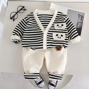 Wholesale Toddler Clothing Sets High Quality Baby Spring Autumn Organic Cotton Sets For Boys 1 To 5 Years
