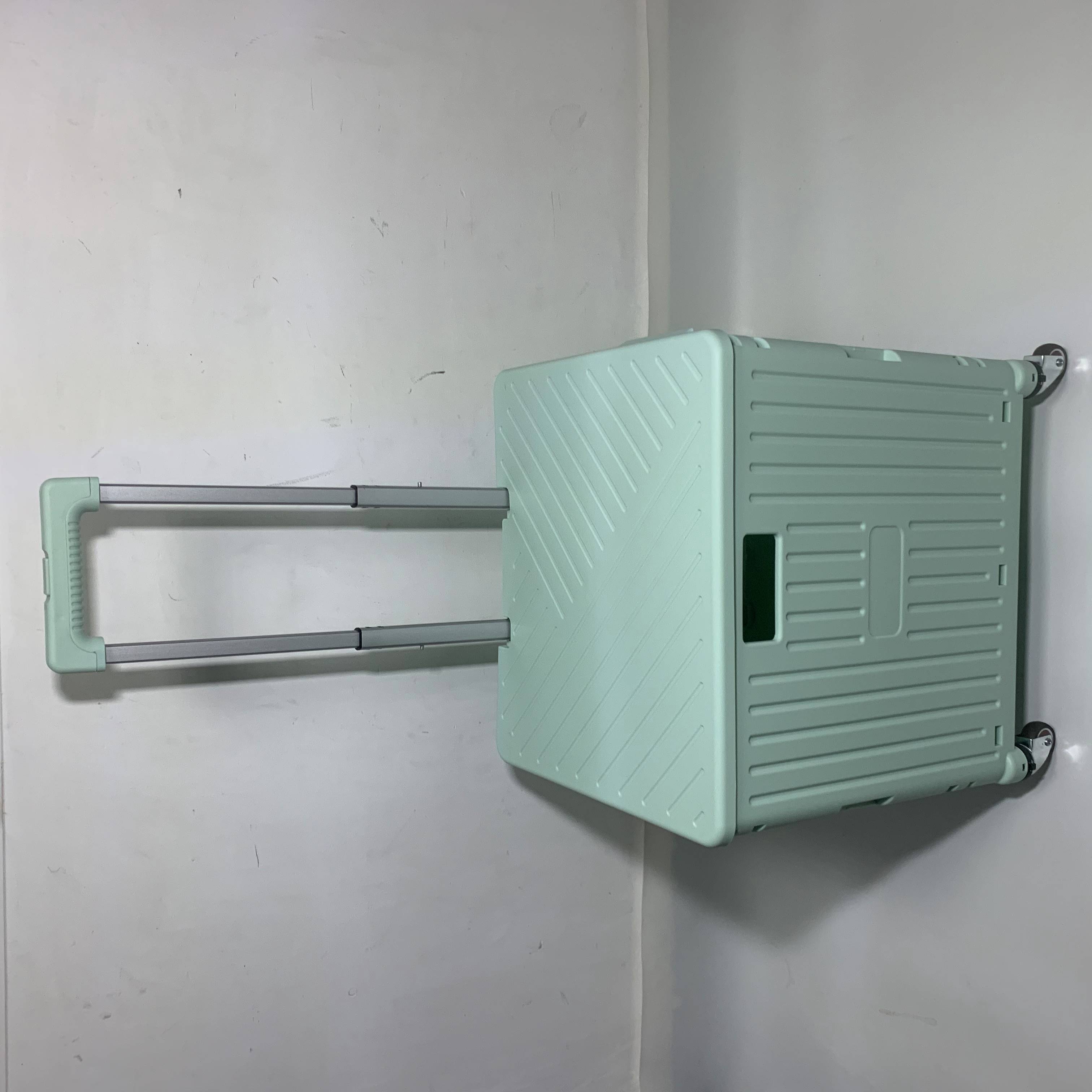 Portable Folding Shopping Cart with Wheels Rolling Stair Climber Cart for Travel Moving Shopping Cart with stool