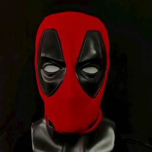 Máscara de <span class=keywords><strong>Superhéroe</strong></span> Wade Wilson para Cosplay, Casco <span class=keywords><strong>Rojo</strong></span> de Punto Transpirable de Deadpool para Halloween, Comic-Con, Festivales y Toda Ocasión - Product Image 3