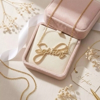 Collar con Nombre Personalizado, Certificado CE, con Pedrería, Placa con Nombre Personalizada, Acero Inoxidable, Chapado en Oro de 18K, Regalo de Joyería