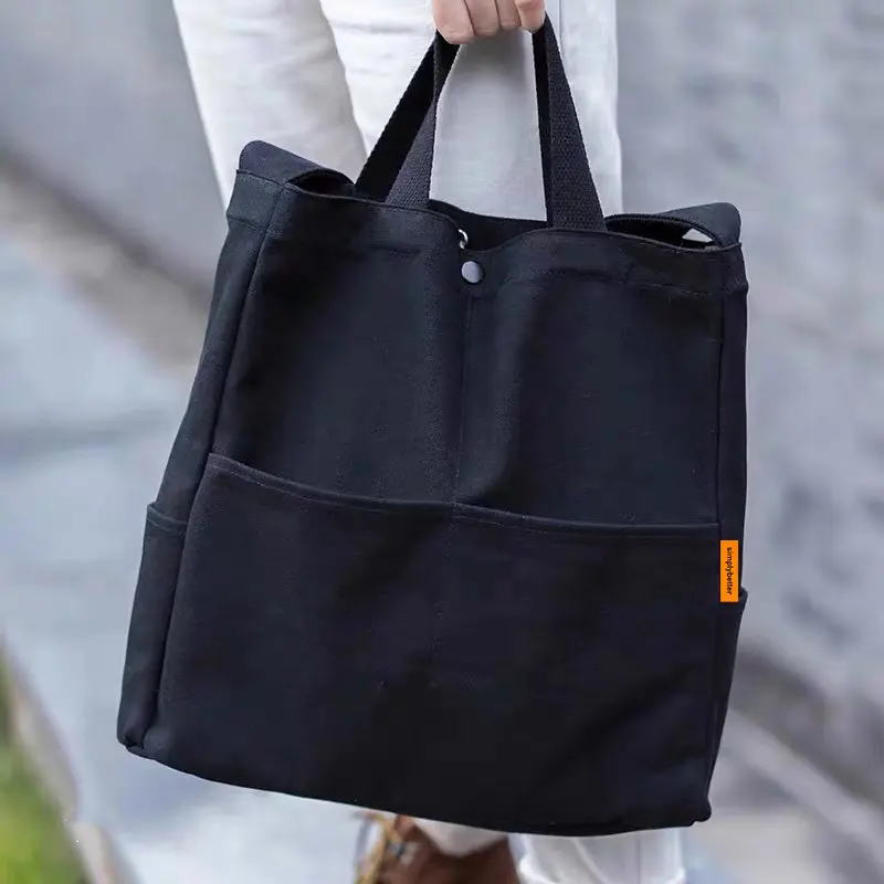 High Quality Hand Bag for Work Shopping Sturdy Canvas Tote Bag Custom Handbag For Women
